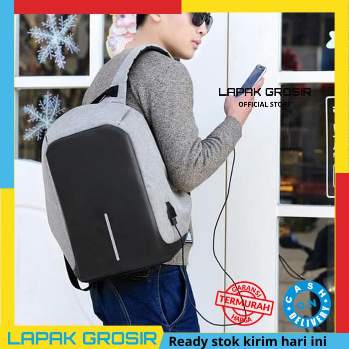 Tas Ransel Pria Tas Punggung Tas Ransel USB Tas Pria Tas Import Fashion Pria GD195