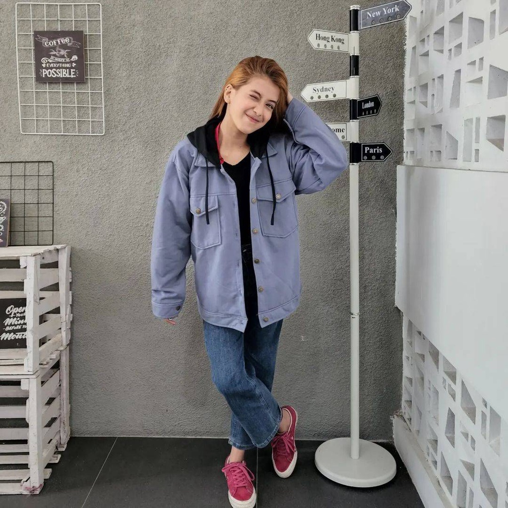 AXEL Jacket Hoodie Sweater Oversize Pria Wanita Outer Korean Style Fashion Terkini OOTD Keren Casual Fashion