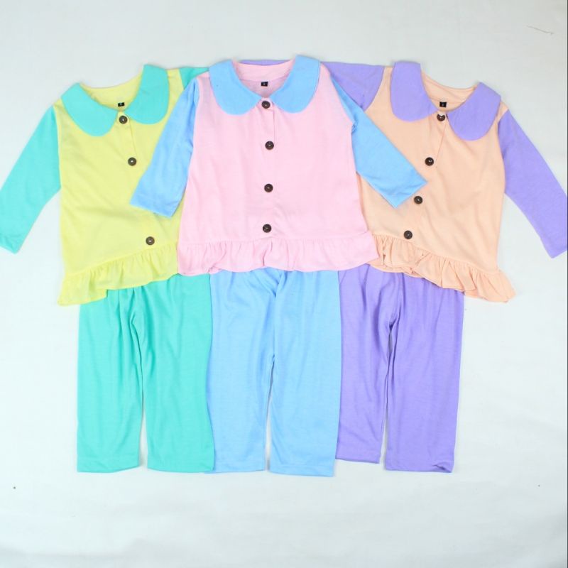 LONG CANDY SET - Promo 10.10 Setelan Anak Baju Bayi Daily Baby Dress Kids Piyama Cewek Pajamas Perempuan Tidur