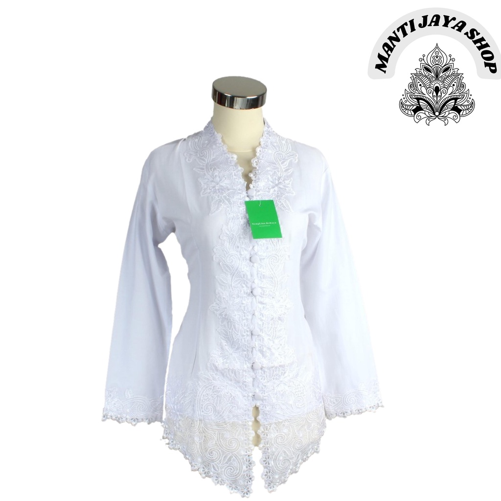 Baju Kebaya Encim Bordir Putih Kebaya Wisuda Remaja Atasan Kebaya Batik