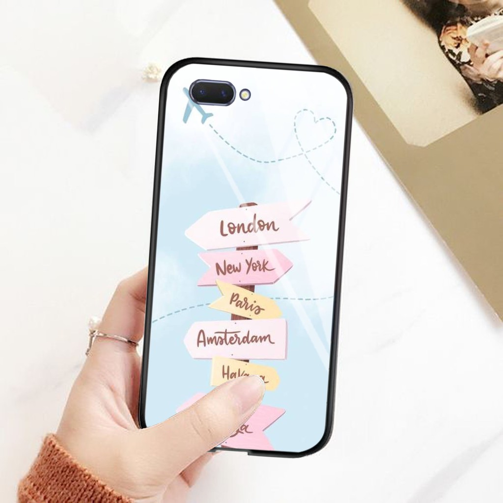 [K06] Case Glass Kaca OPPO A37 A3S A5S A7 A71 A83 A3S A1K F1S F3 F5 F11 RENO 2F A5 A9 2020