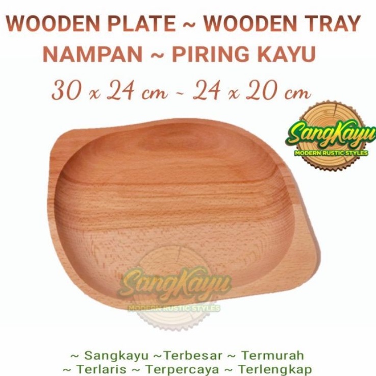 Wooden serving tray nampan kayu piring kayu baki kayu nampan saji