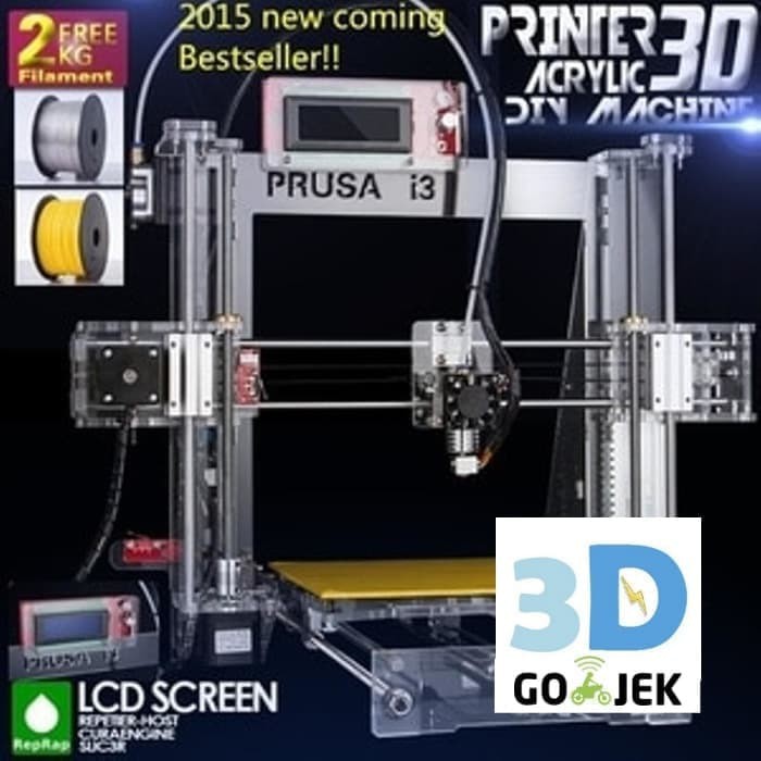 Reprap 3D Printer Prusa i3 Glass Bed Base Kaca 3 mm