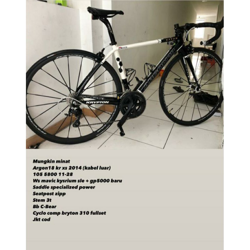 Sepeda Roadbike Argon18 Krypton XS