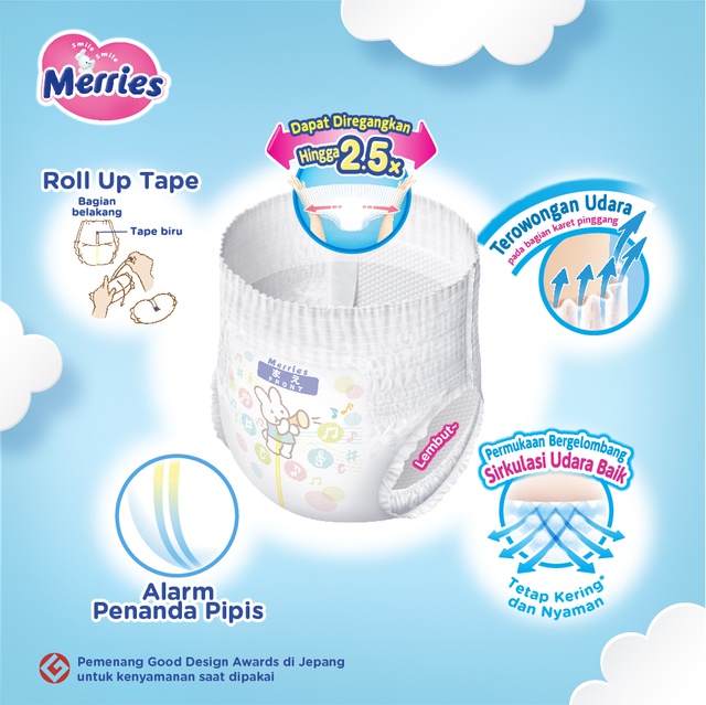 Merries Premium Popok Bayi Celana M 28 pcs Twinpack