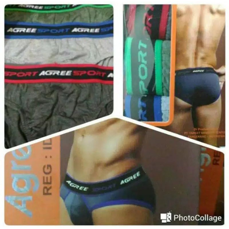 [3pcs] celana dalam pria agre sport karet boxer (R²)