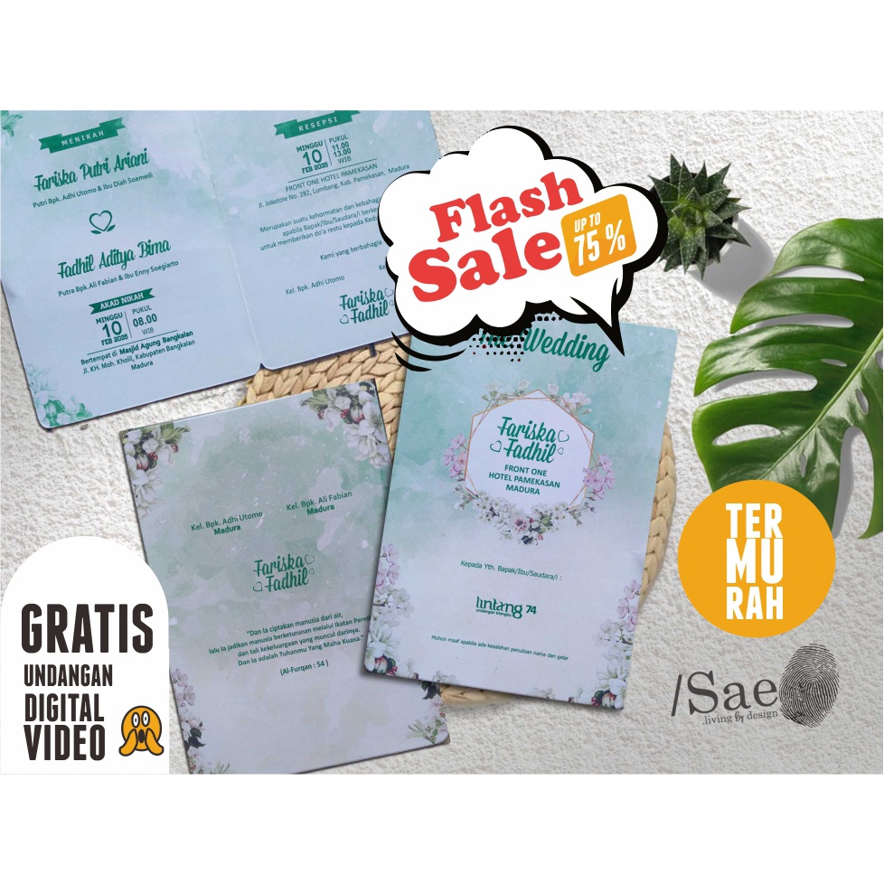 UNDANGAN NIKAH HARGA DIBAWAH Rp.1000 BAHAN BERKUALITAS BONUS VIDEO UNDANGAN