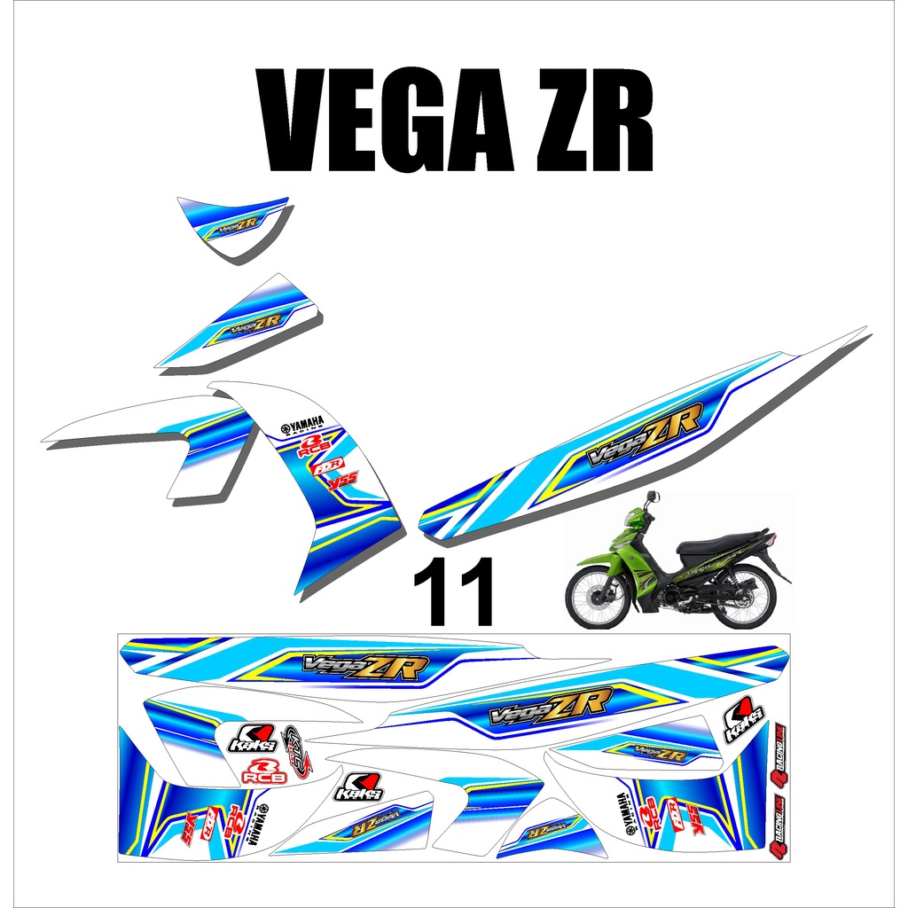 (cod)  VEGA ZR. Sticker Stiker Striping Lis Variasi VEGA ZR Murah Desain DS ZR - 11