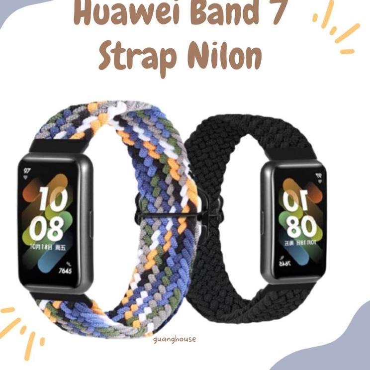 Serbuuuu.. Strap Huawei Band 7 Nilon Tali Huawei Band 7 Nilon Bahan Kancing Stainless