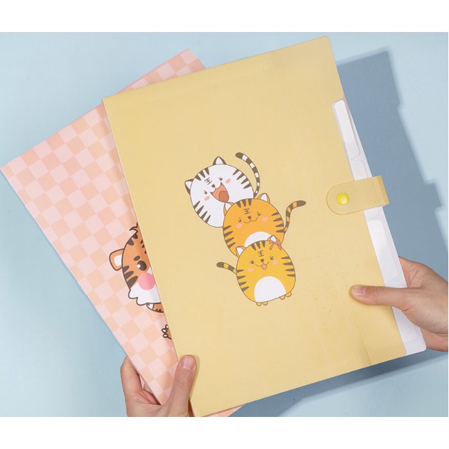 Map Folder Organizer Gambar ANIMAL Map 5 Sekat / Map Folder A4 Motif Simple Lucu Hewan / Map Karakter Kartun Binatang Lucu