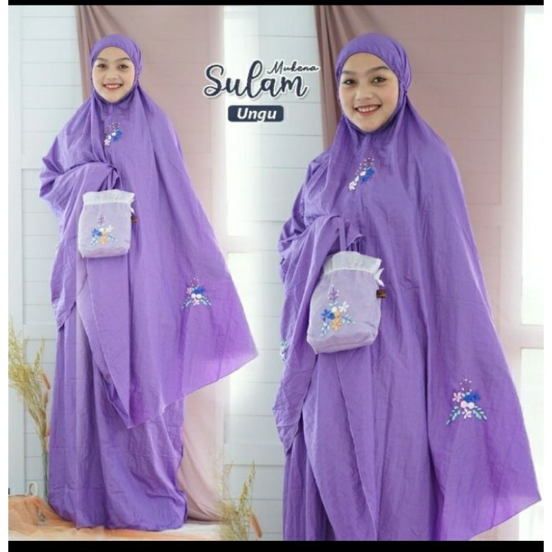 mukena sulam bahan parasut