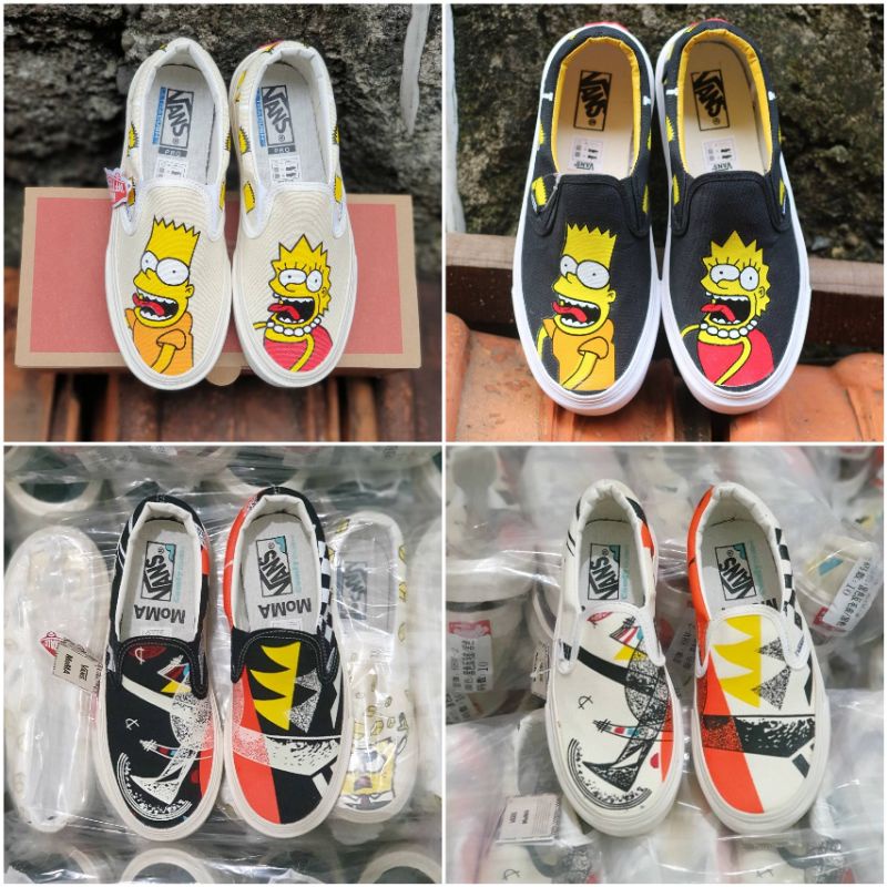 Sepatu Slip on moma / simpson Cewek Cowok 39 - 43