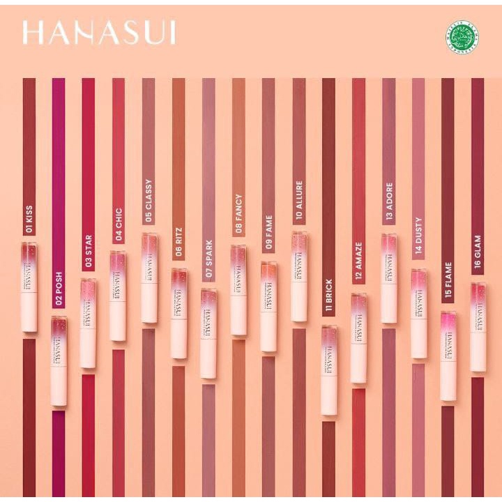 Hanasui Mattedorable Lip Cream | Matte Dorable LipCream Lipstick Cair Mate Velvet