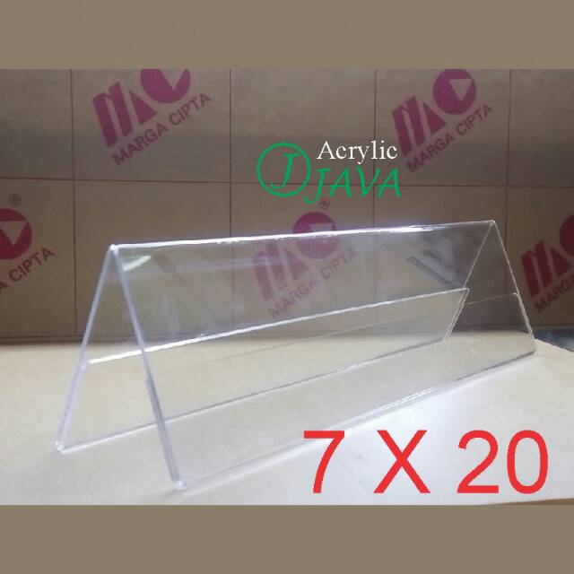 

DESK NAME/ACRYLIC NAME PLATE/PAPAN NAMA AKRILIK MEJA (7X20) 2 SISI