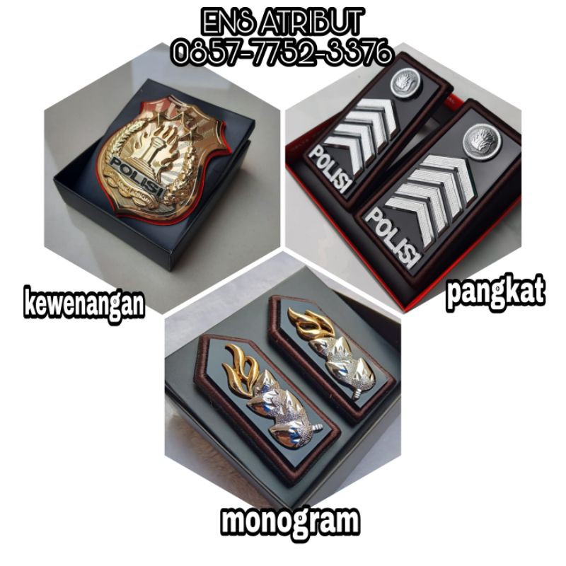set pangkat pdh polri BRIPKA doff/glossy