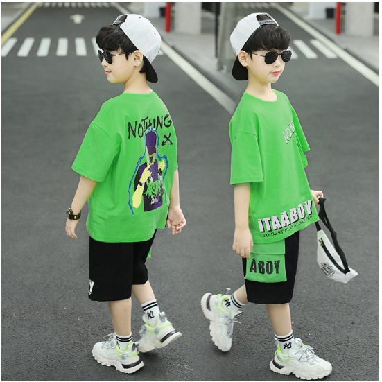 baju anak laki laki import Setelan Anak tanggung Usia-Umur SD SMP kartun NOTHING