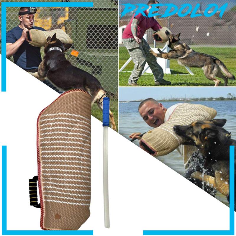 Dog Bite Sleeve Training Protector with Whip Agitation Stick for Work Dog