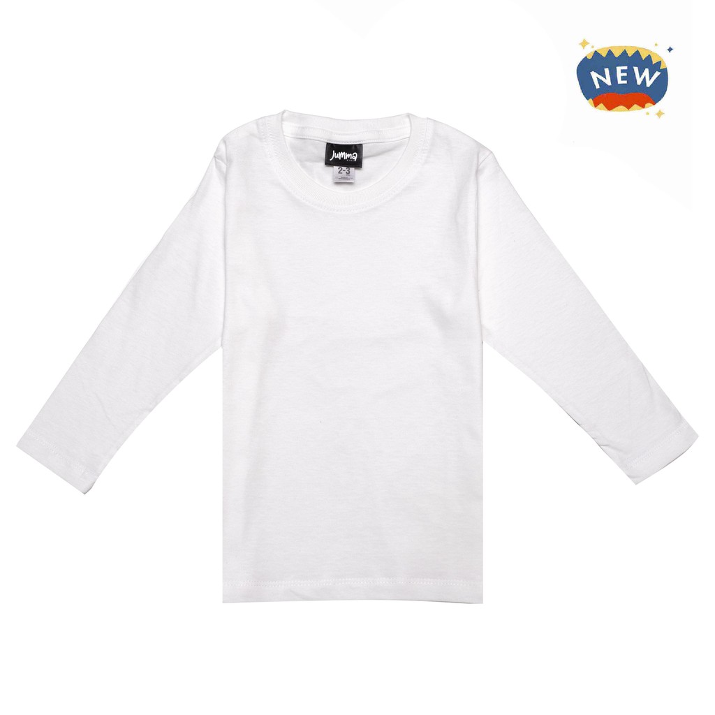 

Jummakids Long Sleeve White Basic Tshirt Anak