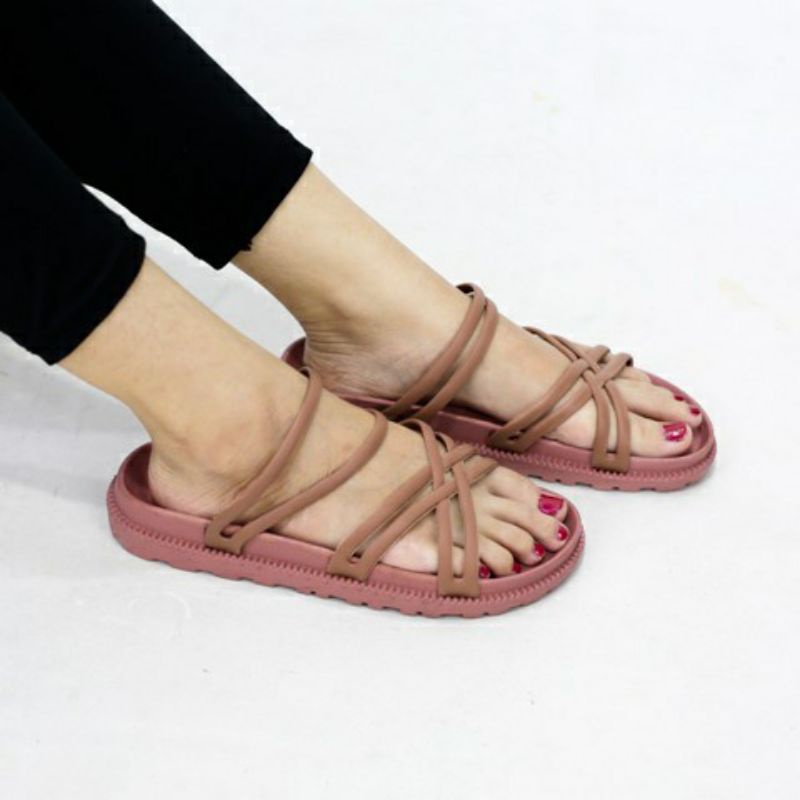 Sandal wanita Boloni Andin / Sandal wanita Jelly / Sandal karet Boloni / Sandal flat-3