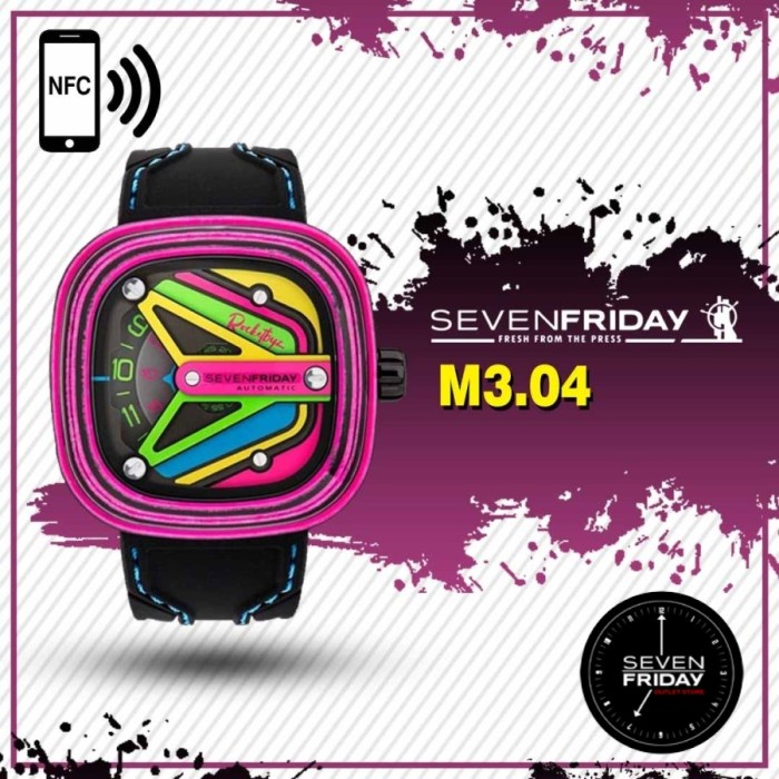 Jam Tangan Pria - Arloji Cowok Otomatis BEST SELLER Seven Friday M3/04 SevenFriday M3-04 PINKY M-Ser