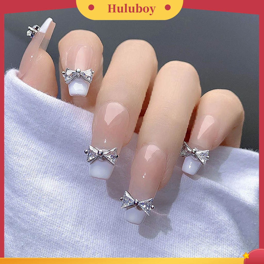 Huluboy Huluboy♡ Ornamen Kupu-Kupu 3D Bahan Cubic Zirconia Glitter Untuk Dekorasi Kuku Wanita Butterfly