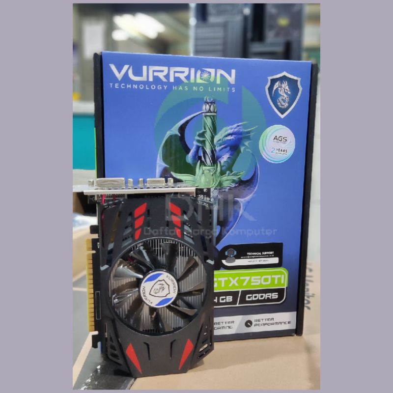 VGA VURRION GTX 750 TI 4GB DDR5 NVIDIA GEFORCE GRAPHIC CARD