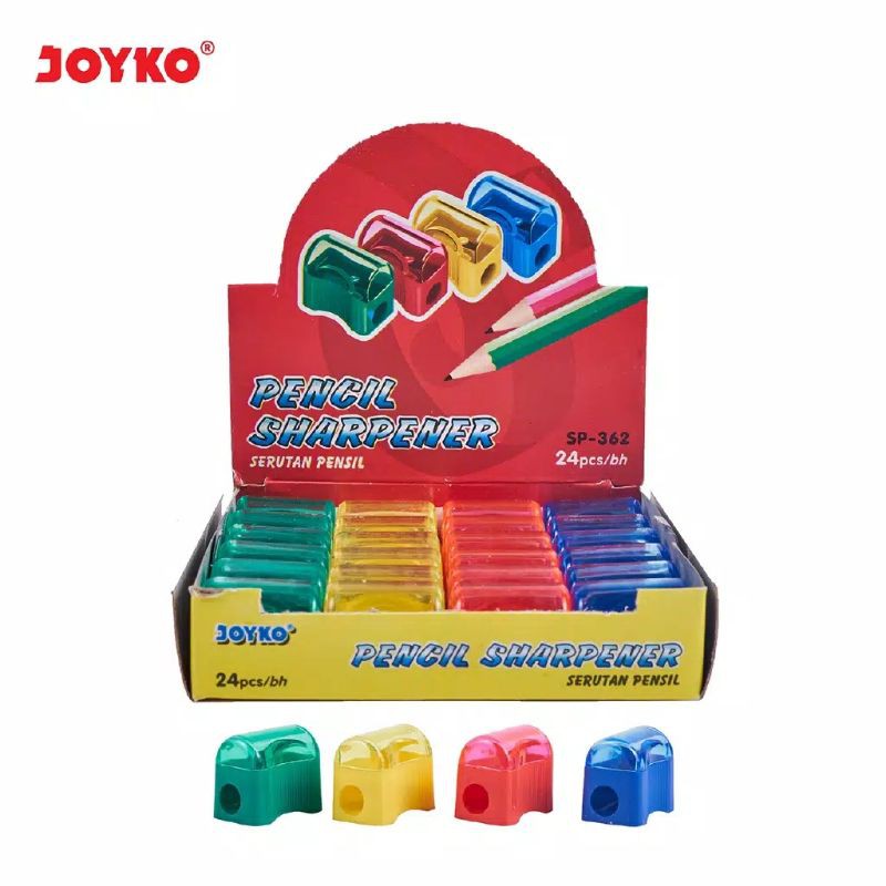 

SP-362 1 Pak Isi 24 Pcs Serutan Roti/Rautan Pensil Joyko Pensil Sharpener