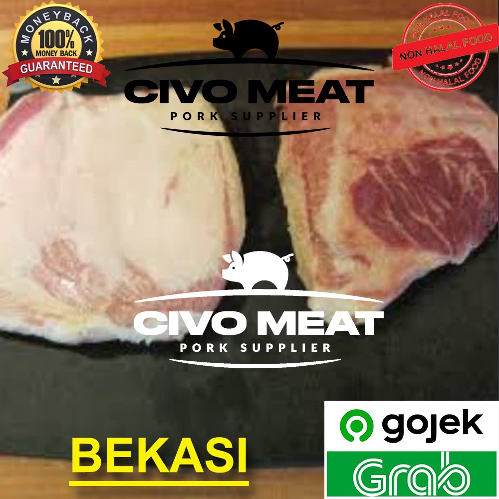 Pork Cheek / Pipi Babi daging babi mentah dan segar 1kg