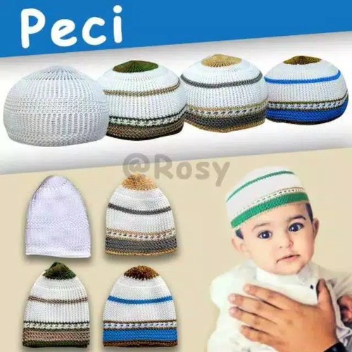PECI ANAK BAYI PECI MUSLIM KOPEAH KOPEYAH TOPI MUSLIM PECI SONGKOK ANAK BAYI-PECI BAYI SALUR