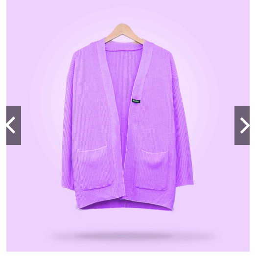 kardigan oversize outer rajut wanita-lilac