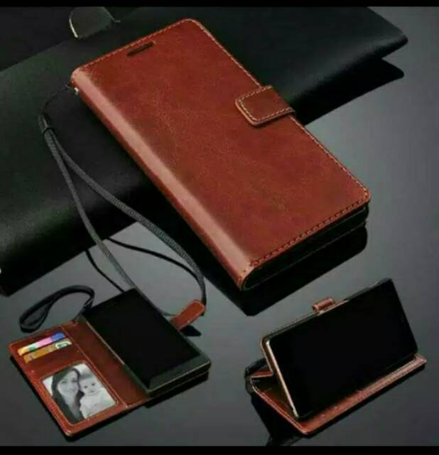 Leather Flip Cover Samsung A01 A10S A20S A30S A50 A50S A51 Sarung Casing Kulit Dompet Wallet Case