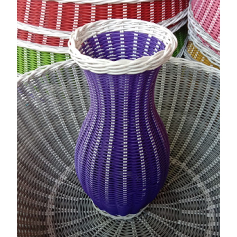 Pot Vas Bunga Pot Guci minimalis vas Bunga rotan platik Pot Rumah Pot Restorant Vas bunga  vas souve