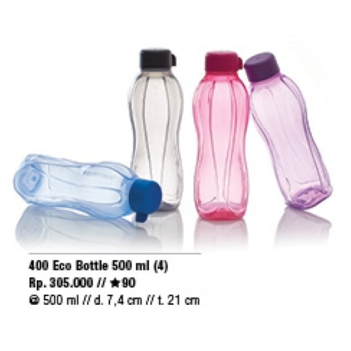 Botol Minum Tupperware 400 Eco Bottle 500 mL 4 varian