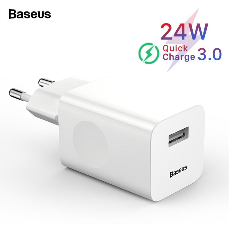 BASEUS Kepala Adaptor Charger Wireless Charging Quick Charger Fast Charging Adapter Casan Ori 24W