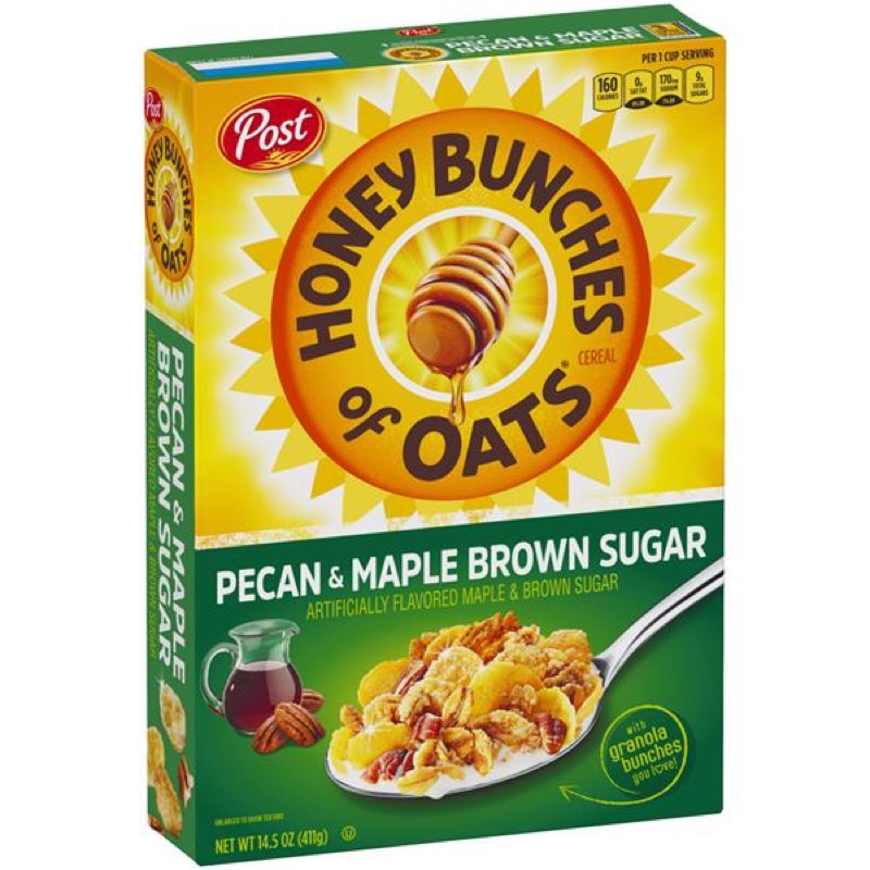 

Honey Bunches of Oats Pecan Maple Brown Sugar Granola Breakfast Cereal Food Snack Sarapan Makanan
