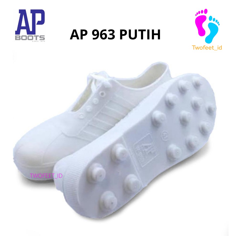 Terlaris Sepatu Karet Ap Boots Multi Fungsi- Ap Pul Bola 963 Putih Dan 967 Hitam Ap Boot Sepatu