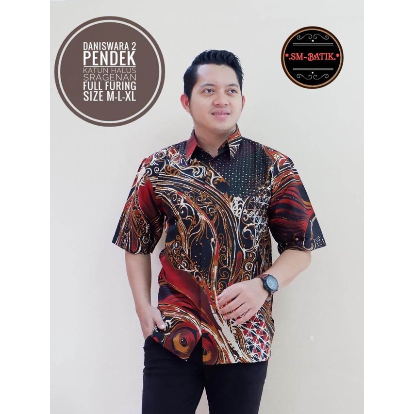 Batik PREMIUM terbaru/hem batik warna merah/kemeja batik lengan panjang kasual/hem batik kasual/WARA