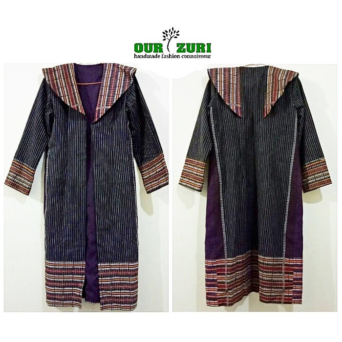 Long outer cardigan/blazer/baju tenun ulos batak