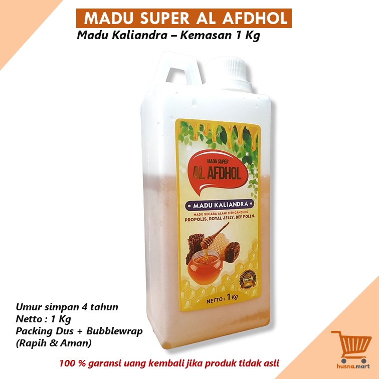 Madu Super Al Afdhol Kaliandra Asli Kemasan 1 Kg