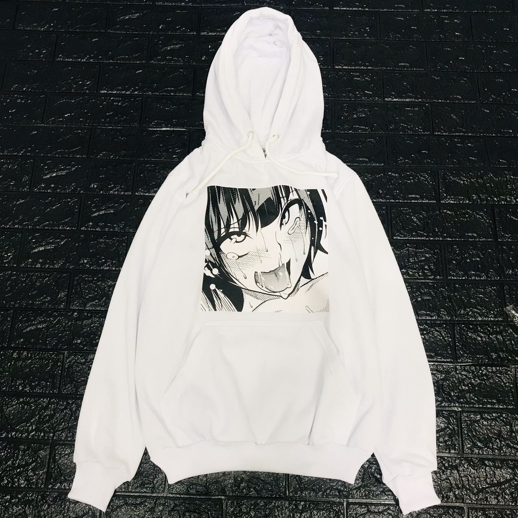 Hoodie Streetwear Ahegao Face