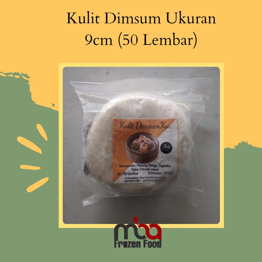 Kulit Dimsum Ukuran 9cm (50 Lembar) - FROZEN FOOD