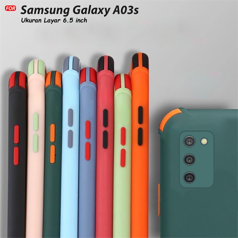 Casing 2Tone Color Pastel Macaron Samsung A03S Softcase Crack