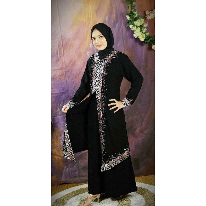 Abaya Hitam Bordir