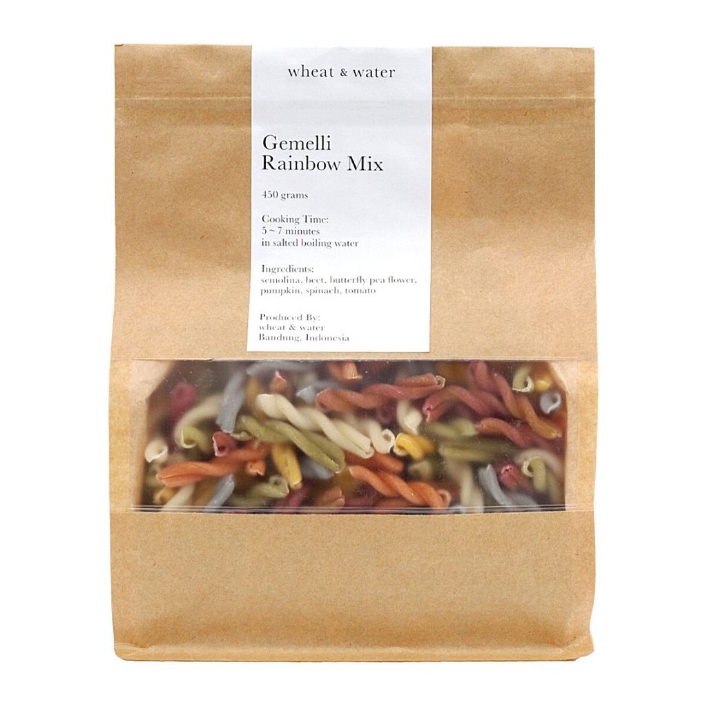

Wheat & Water - Gemelli Rainbow Mix per 450gr