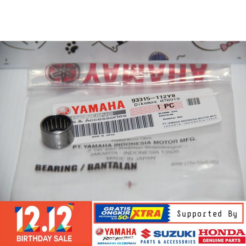 DIJAMIN ASLI BEARING STUT STUD KOPLING YAMAHA F1ZR JUPITER MX 93315-112Y8 ORIGINAL BERKUALITAS