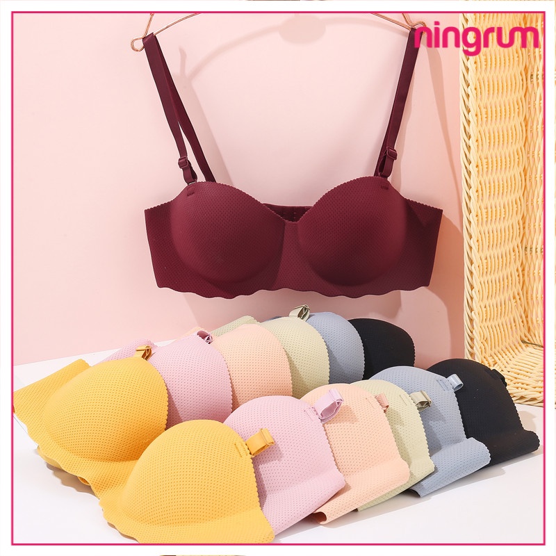 Ningrum Pakaian Dalam Bra Wanita BH Wanita Bsexy push up invisible bh bralette strapless tanpa kawat import premium korean style - 2057