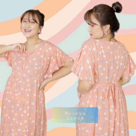 Mesya Dress LD 120 Standar &amp; LD 140 Jumbo / daster busui jumbo