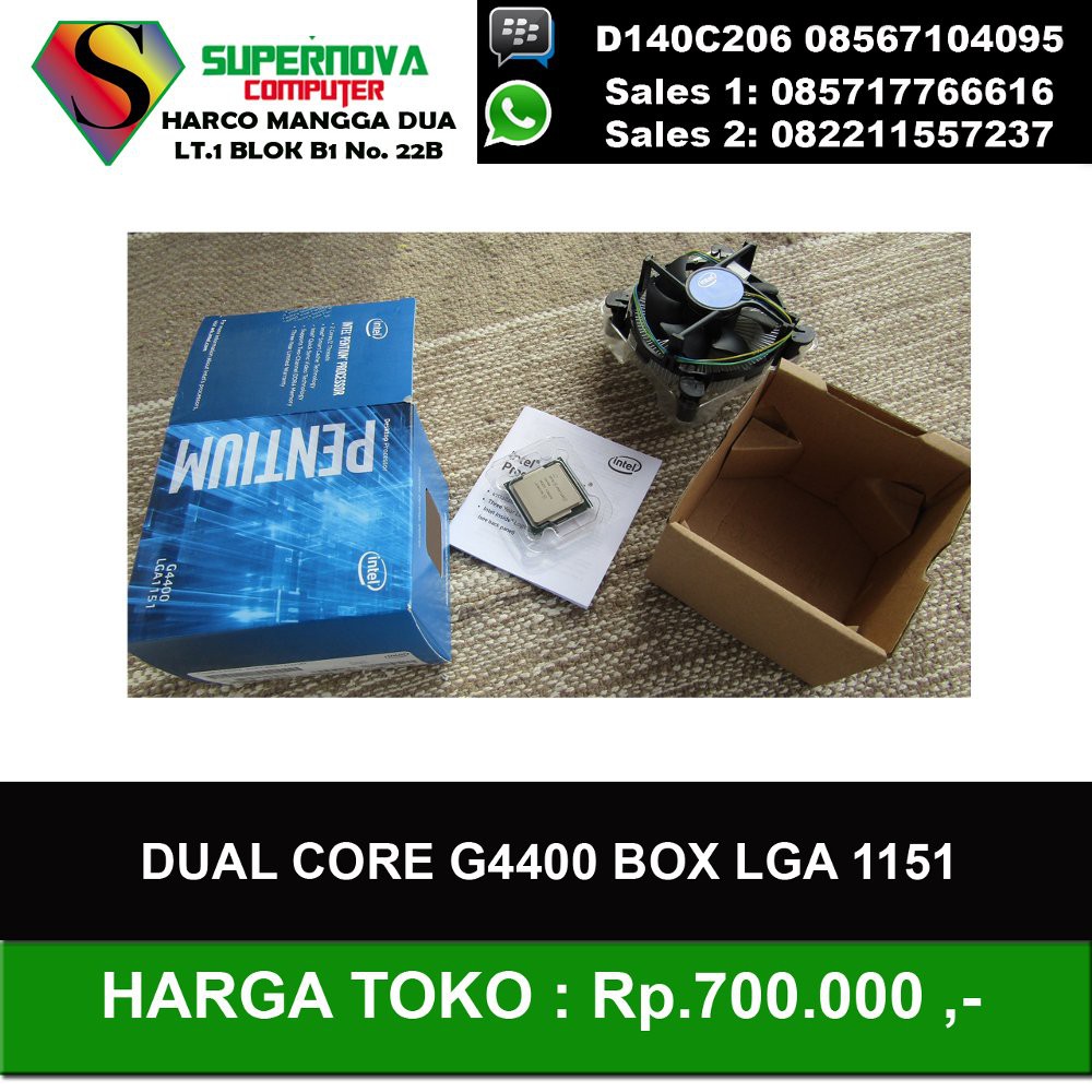 DUAL CORE G4400 BOX LGA 1151 Limited
