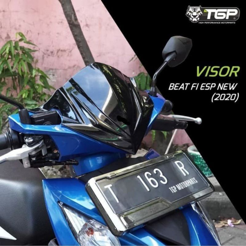 TGP Visor Motor Beat Fi Esp New 2020 - Beat Street - Beat Deluxe 2021 - Terbaru Bahan Berkualitas - Hitam