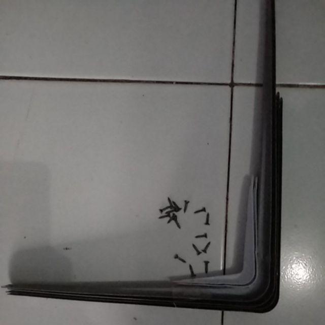 Siku Rak / Siku Dinding / Bracket Ukuran 10 × 12. Sepasang & Free 6 Pcs Sekrup Kayu.